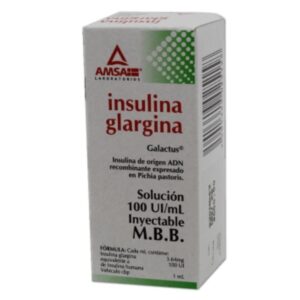 INSULINA GLARGINA 100UI/10 ML SOLILUCION INY c/1