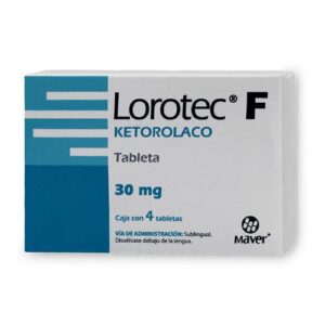 LOROTEC-F KETOROLACO SUBLI 4 TAB 30 MG