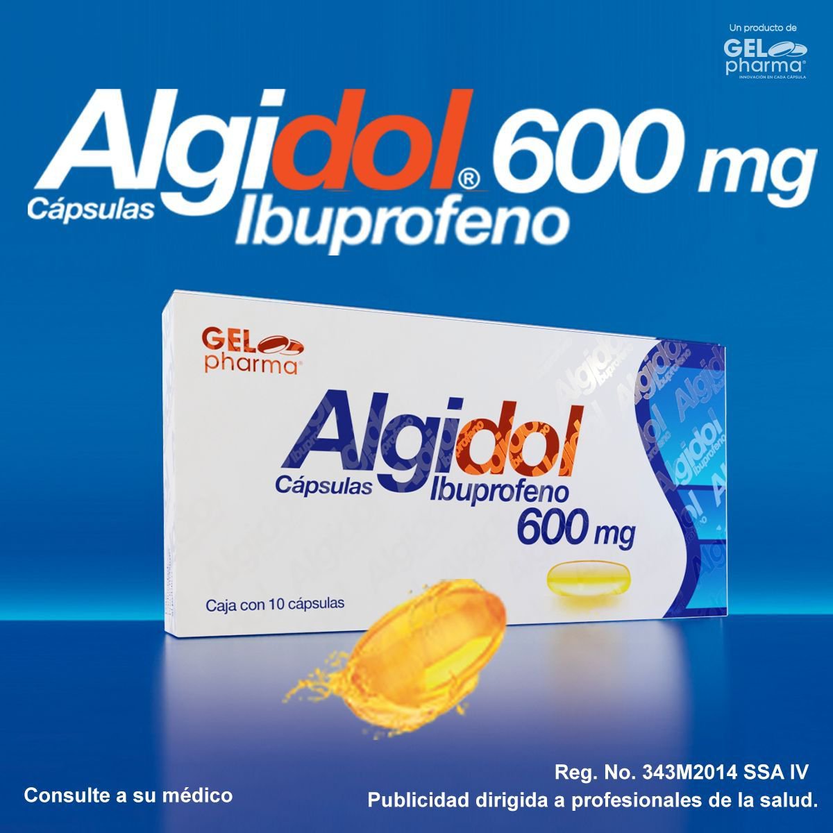 ALGIDOL 600 IBUPROFENO MG CAP C10