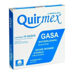 GASA ESTERIL 10X10CM C/10 *QRM* AZUL