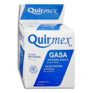 GASA ESTERIL 10X10 C/100 AZUL