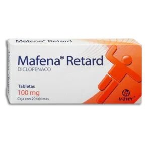 MAFENA-RETARD GRAGEAS 100 MG C/20