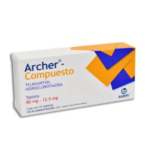 ARCHER COMPUESTO TAB TELMISARTAN/HIDROCLOROTIAZIDA 80/12.5 MG C/14