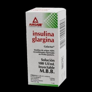 INSULINA GLARGINA 100UI/10 ML SOLILUCION INY c/1