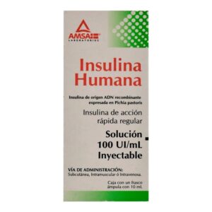 INSULINA HUMANA ISOFANA ACCION INTERMEDIA 10 ML C/1