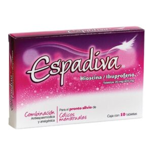 ESPADIVA TBLS HIOSCINA/IBUPROFENO 20/400 MG C/10 TBLS