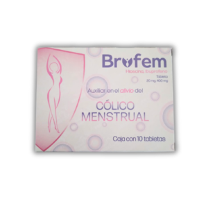 BRUFEM 20/400 MG HIOSCINA/IBUPROFENO TBLS C/10 Anti cólicos