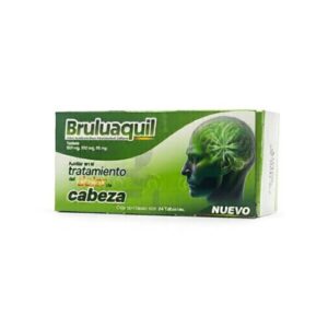 BRULUAQUIL 250/250/65 MG TBLS TRATAMIENTO DOLOR DE CABEZA ACIDO ACETIL/ IBUPROFENO/ CAFEINA C/24