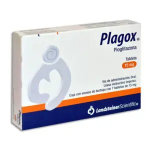 PLAGOX 15 MG TBLS C/7 PIOGLITAZONA