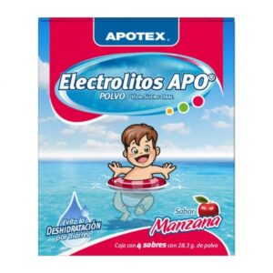 ELECTROLITO. APO MANZANA C/4  SOBRES 28.3 GR C/U