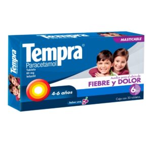 TEMPRA 80MG TAB MAST C/30 SABOR UVA