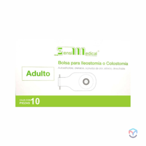 BOLSA P/ILEOSTOMIA O COLOSTOMIA T/ADULTO 30X15CM C/10*