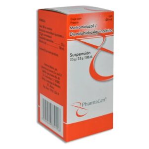 METRONIDAZOL/DIYODOHIDROXIQUINOLEINA 2.5/2.0GR SUSP 120ML