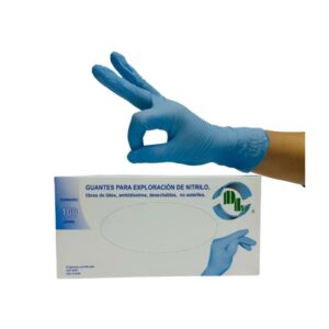 GUANTE NITRILO NO EST P/EXP MEDIANO CAJA C/100 PZAS  AZUL