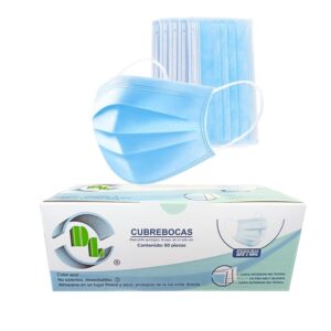 CUBREBOCAS TRICAPA AZUL C/50