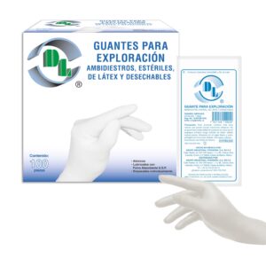 GUANTE DE LATEX EST P/EXPL MED CAJA C/100 PZAS