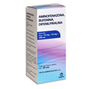 AMINOFENAZONA/BUFENINA/DIFENILPIRALINA 2GR/75MG/75MG/100 ML GTS 25ML