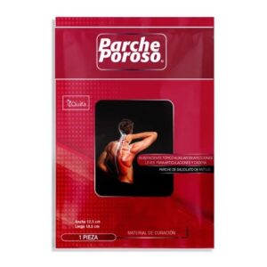 PARCHE ROJO POROSO 12.5X18.5CM C/1