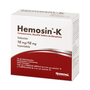 HEMOSIN-K 10MG/10MG SOL INY C/3